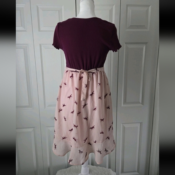 Wonder nation girls dress Size XL 14/16 horses - Picture 3 of 9